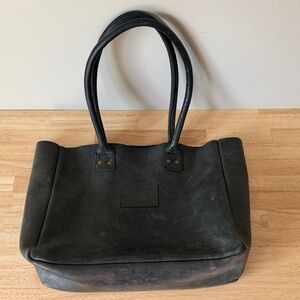 Parker Clay Merkato Black Leather Tote Bag